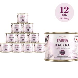 Farma Kaczka – karma mokra dla kota Zestaw 12 x200g
